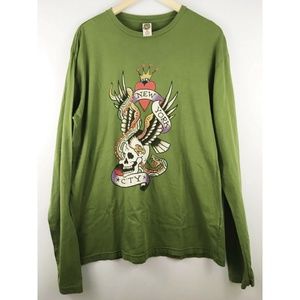 Ed Hardy Skull Eagle New York Tattoo Graphic Tee
